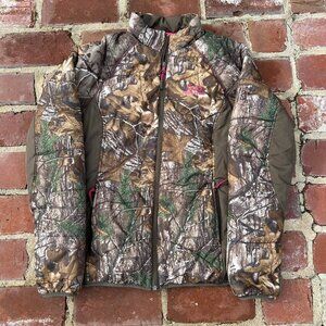 Realtree Camo Insulated Jacket Full Zip Pink Logo